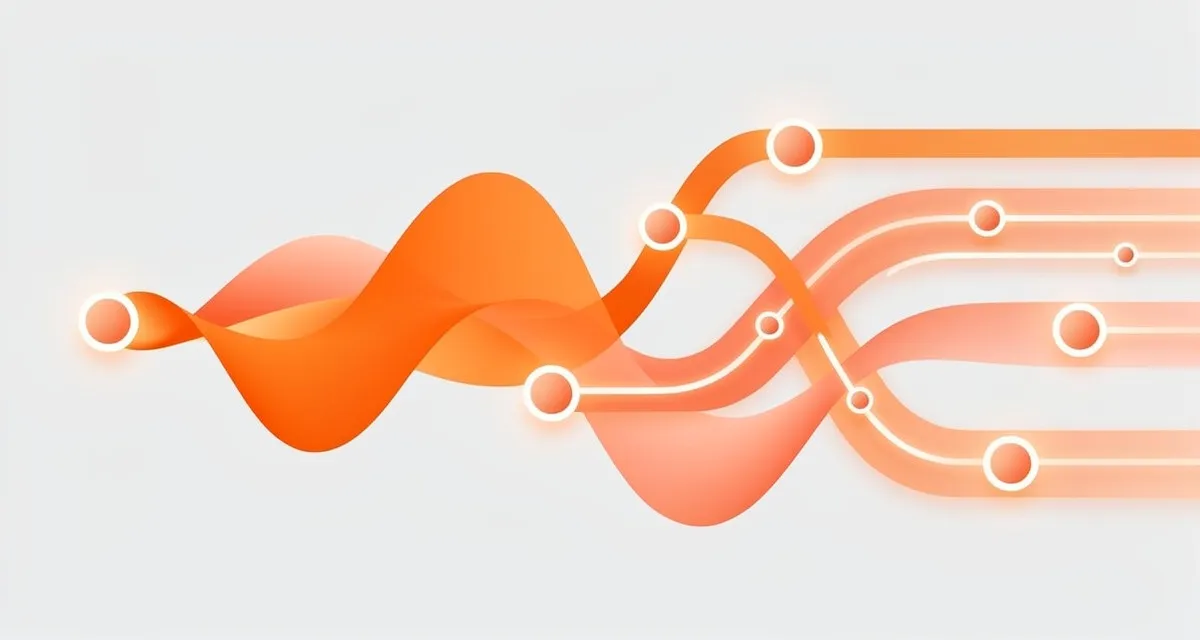 Abstract gradient illustration representing B2B marketing automation workflows