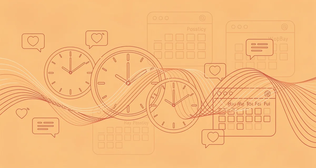 Best times to post on social media — analytics calendar showing optimal posting schedule by platform
