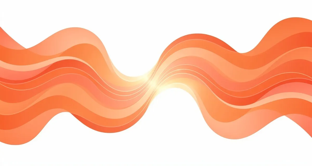 Abstract gradient illustration showing eight digital marketing channels in orange and coral tones