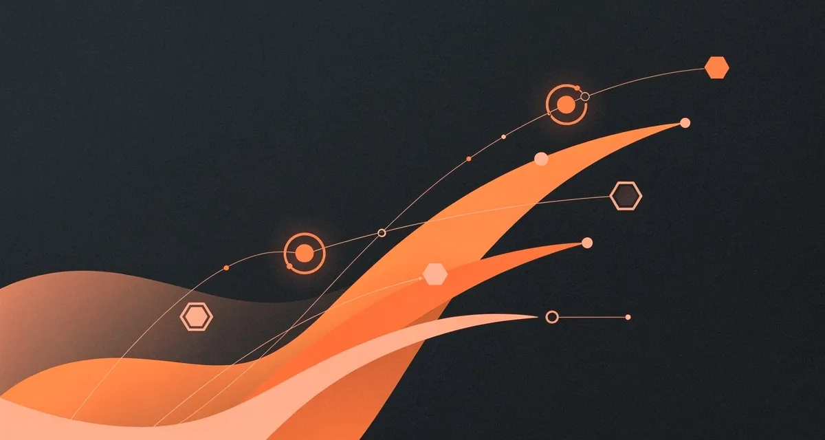 Abstract gradient illustration representing growth hacking agency rapid experimentation and business growth